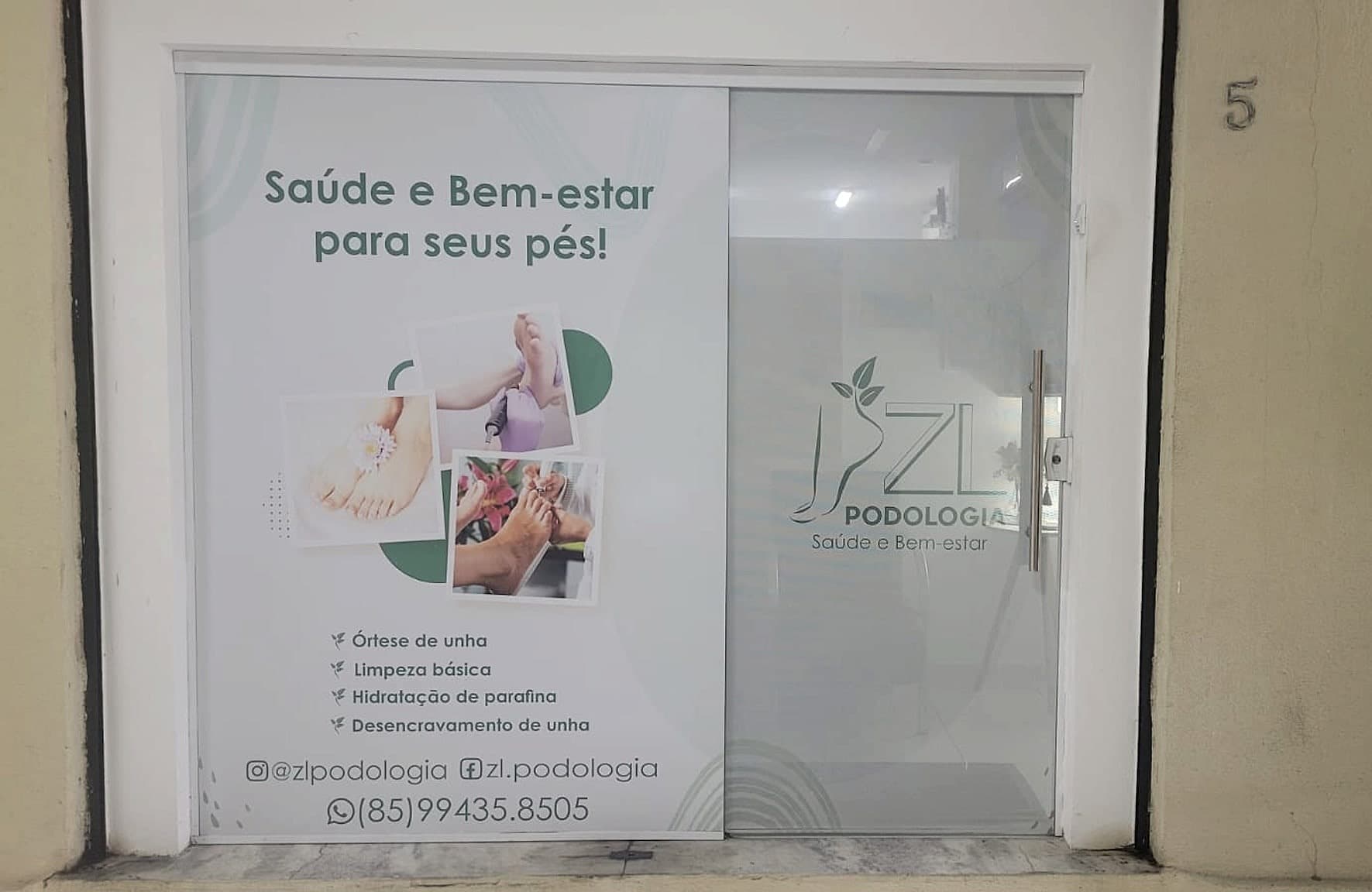 Fachada da ZL Podologia na Av. Bezerra de Menezes, em Fortaleza