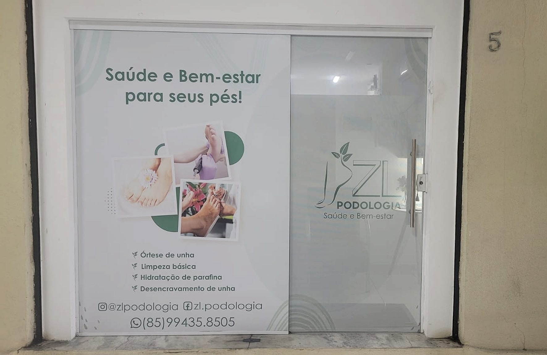 Fachada da ZL Podologia na Av. Bezerra de Menezes, em Fortaleza